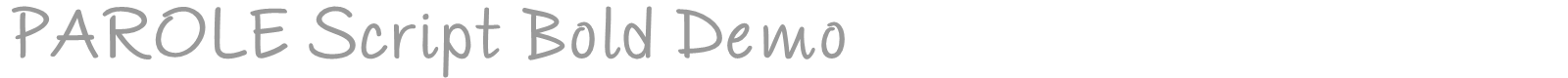 Parole Script font preview